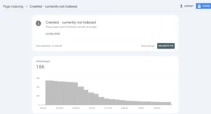 Crawled - currently not indexed