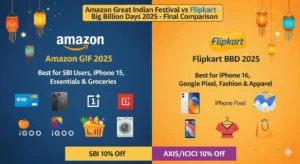 Comparison Amazon’s GIF vs Flipkart’s BBD 2025